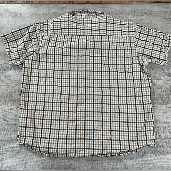 NWOT Columbia Men’s Brown and Black Short Sleeve Button Down Shirt Size XXL - Picture 3 of 13